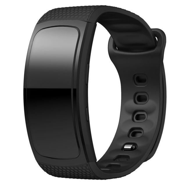 Wewoo - Bracelet pour montre connectée en silicone Samsung Gear Fit2 SM-R360taille de la dragonne 150-213mm Noir Wewoo - Montre et bracelet connectés