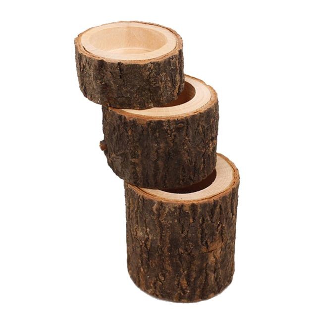 marque generique - Bougeoir de souche d'arbre en bois marque generique  - Maison