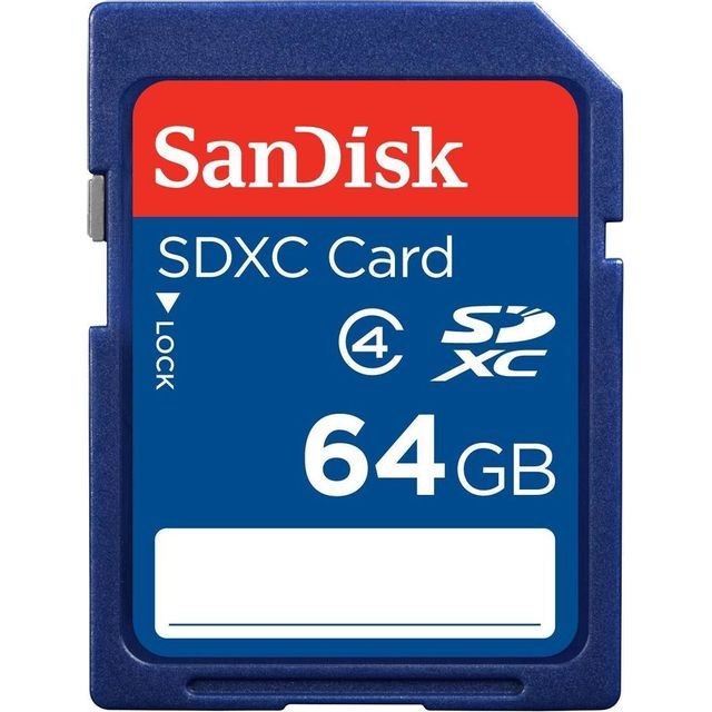 Carte Micro SD Sandisk Carte SDXC - 64 Go - SDSDB064GB35 - Bleu