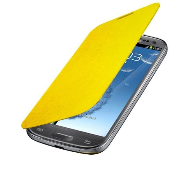 Sacoche, Housse et Sac à dos pour ordinateur portable Kabiloo Etui à rabat latéral jaune Samsung Galaxy S3 i9300