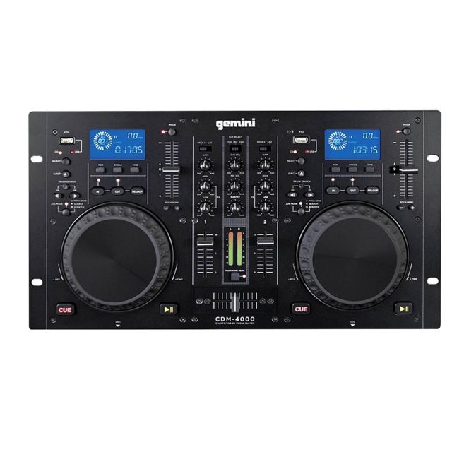 Packs DJ PACK Sono BMS-1812 2400W SUB 46cm - 2 enceintes PRO DJ 30cm + Câbles + Double lecteur GEMINI