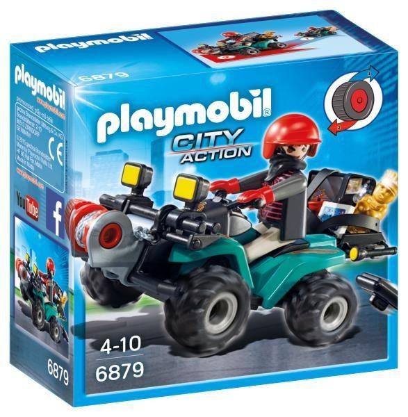 Playmobil - Quad avec treuil et bandit - 6879 Playmobil - Playmobil