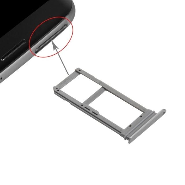 Autres accessoires smartphone Wewoo Tiroir de Carte SIM gris pour Samsung Galaxy S7 Edge / G935 pièce détachée SIM et Plateau Micro SD