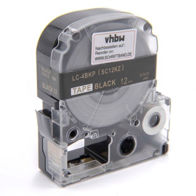 Vhbw - vhbw Cartouche cassette à ruban 12mm pour KingJim SR3900P, SR40, SR530, SR530C, SR550, SR6700D, SR750, SR950 comme LC-4BKP, SC12KZ. Vhbw  - Cartouche d'encre