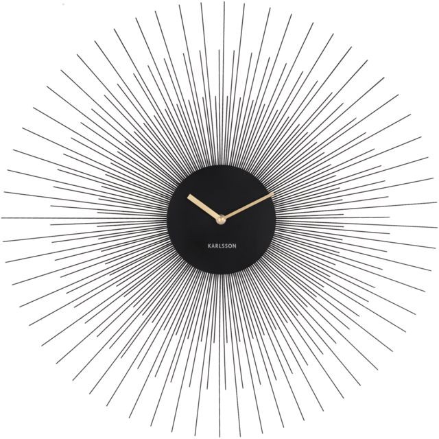 Karlsson - Horloge en métal Peony 60 cm noir. Karlsson  - Karlsson