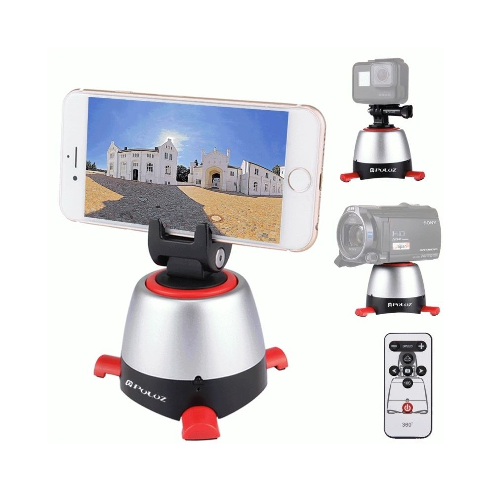 Wewoo Pour Smartphones, GoPro, Caméras DSLR rouge Électronique Rotation 360 Degrés Tête Panoramique avec Télécommande