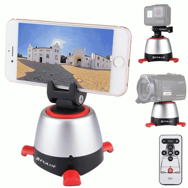 Wewoo - Pour Smartphones, GoPro, Caméras DSLR rouge Électronique Rotation 360 Degrés Tête Panoramique avec Télécommande Wewoo  - Camera avec trepied