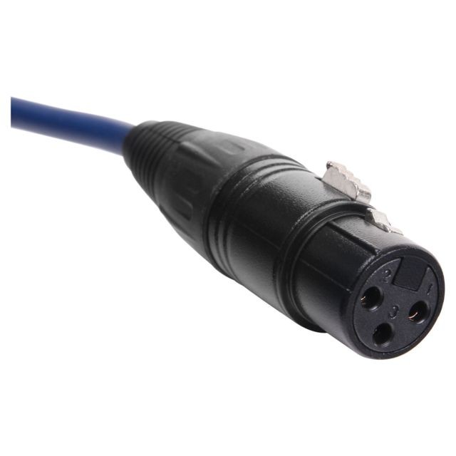 Pronomic Pronomic Stage DMX3-20 DMX câble 20m bleu avec contacts dorés