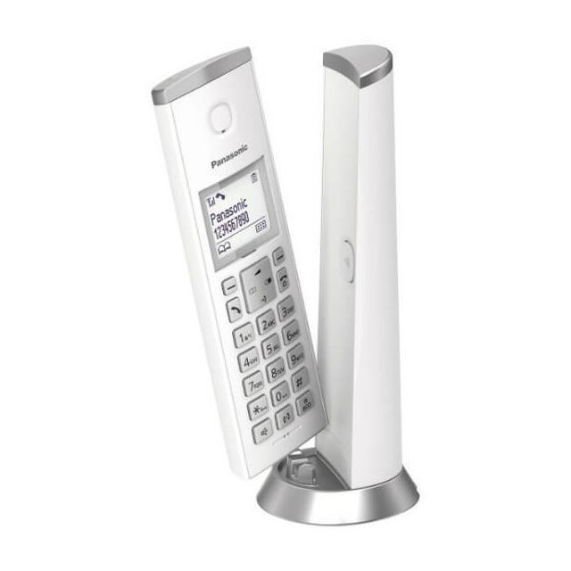 Panasonic - Téléphone DECT Panasonic TGK210 Blanc - Téléphone fixe sans fil