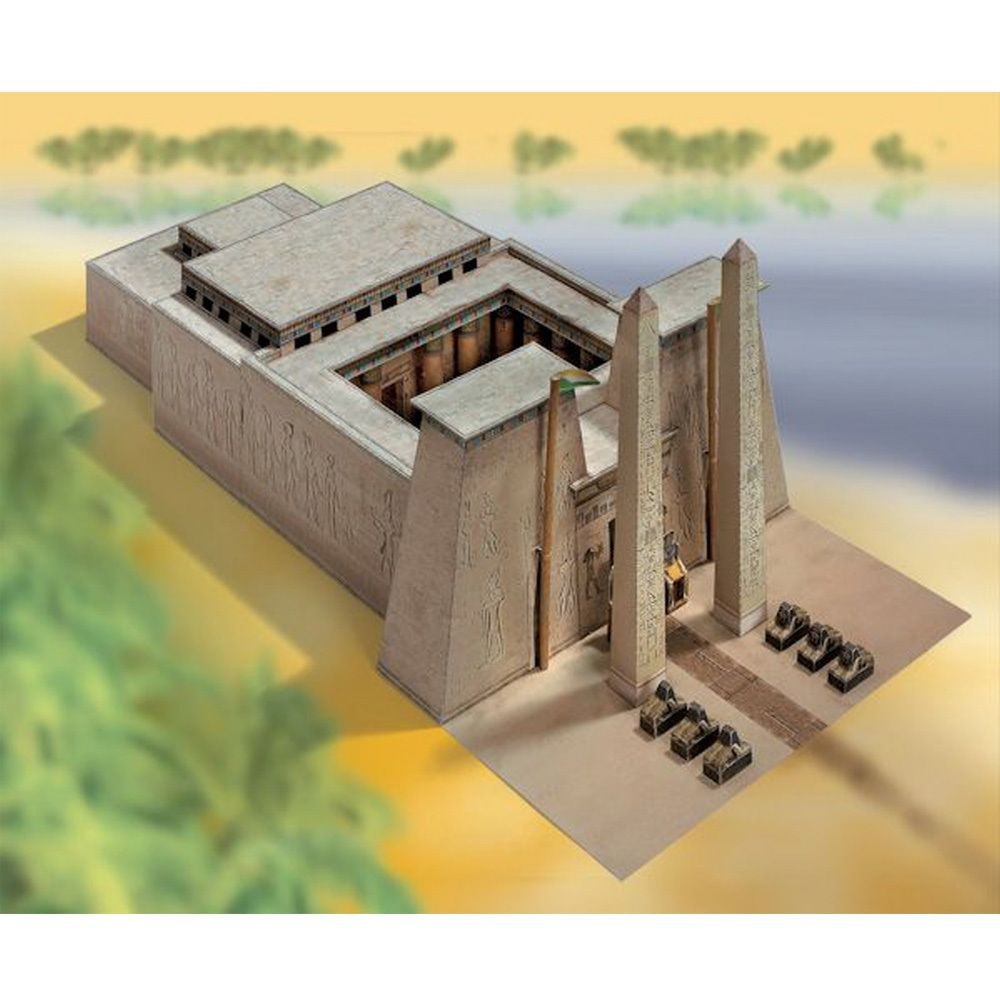 maquette en carton : temple égyptien