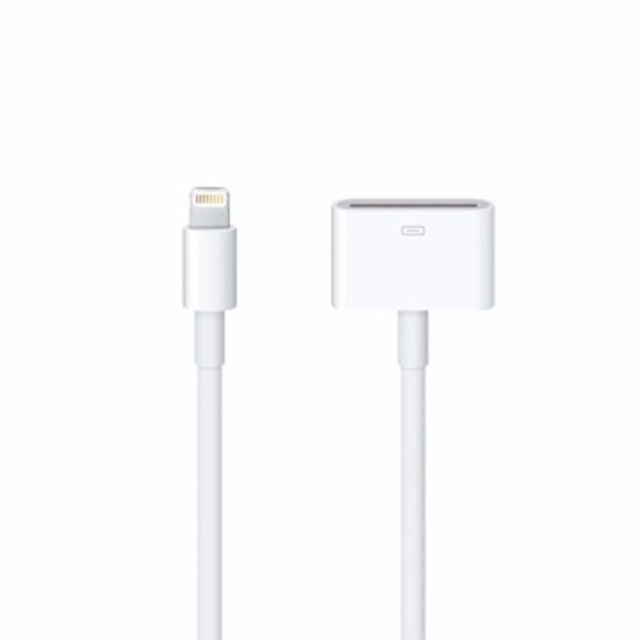 Autres accessoires smartphone Apple Adaptateur Lightning MD824ZM vers broches 30pin - 20cm - blanc
