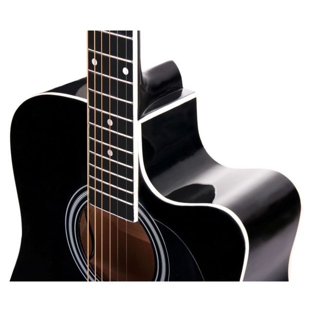 Classic Cantabile Classic Cantabile WS-10BK-CE  Guitare Folk / de Western Noir Avec Microphone