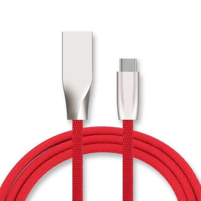 Câble USB marque generique Cable Fast Charge Type C pour GIONEE S Plus Smartphone Android Chargeur 1m USB Connecteur Recharge Rapide (ROUGE)