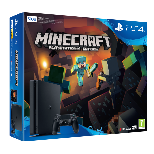 Sony - Pack PS4 500 Go Noire+ Minecraft PS4 (à télécharger) - Jeux et consoles reconditionnés