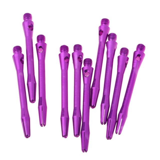 marque generique - 10 pièces d'alliage d'aluminium universel 2BA dart axes de tiges de fléchettes moyen violet marque generique  - Accessoires fléchettes