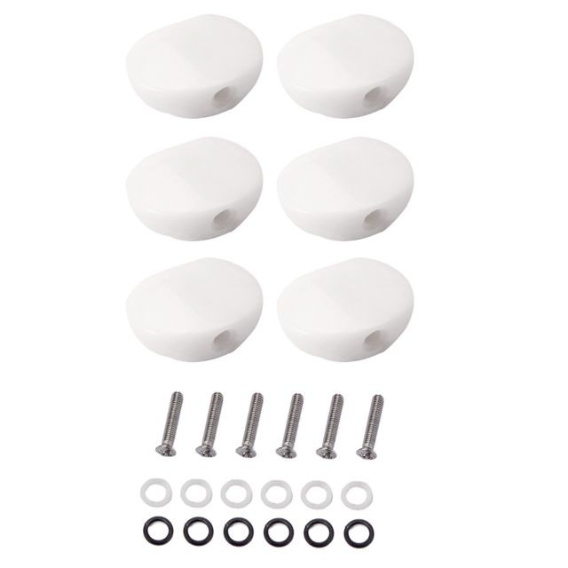 marque generique - 6 pièces guitare tuning chevilles machine boutons boutons capuchons boutons blancs marque generique  - Instruments de musique