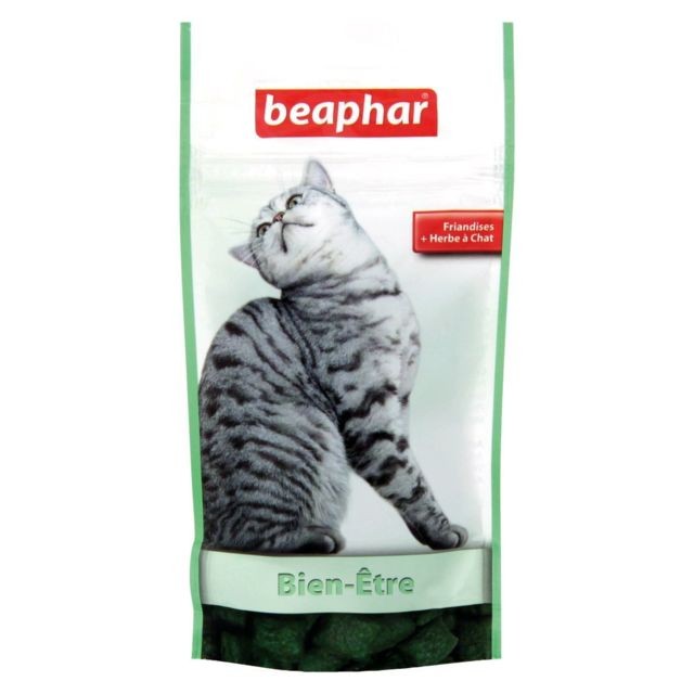 Beaphar - Friandise bien-être à l'herbe à chat - Friandise pour chat