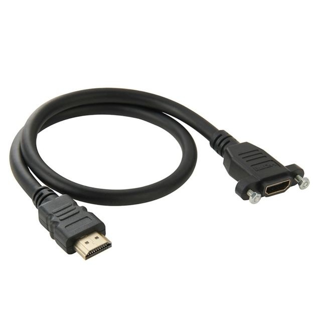 Wewoo - Câble noir Adaptateur Femelle Haute Vitesse HDMI 19 Broches vers HDMI 19 Broches, Longueur: 50cm - Câble HDMI