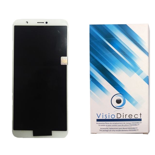 Visiodirect - Ecran complet pour Huawei P Smart 2018 blanc 5.65"" téléphone portable vitre tactile + LCD Visiodirect  - Protection écran tablette