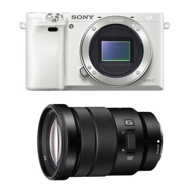 Sony - Appareil Hybride + 18-105mm Blanc - a6000 - Appareil Photo