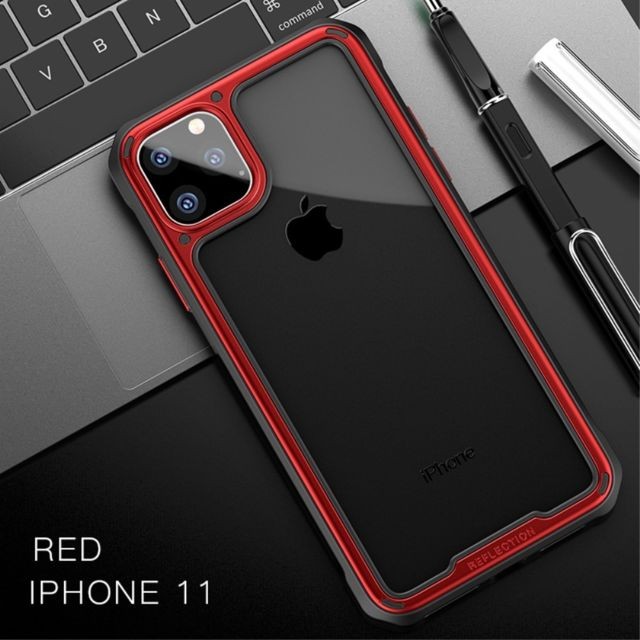 Coque, étui smartphone Ipaky Coque en TPU de couleur rouge pour votre Apple iPhone 11 Pro Max 6.5 pouces