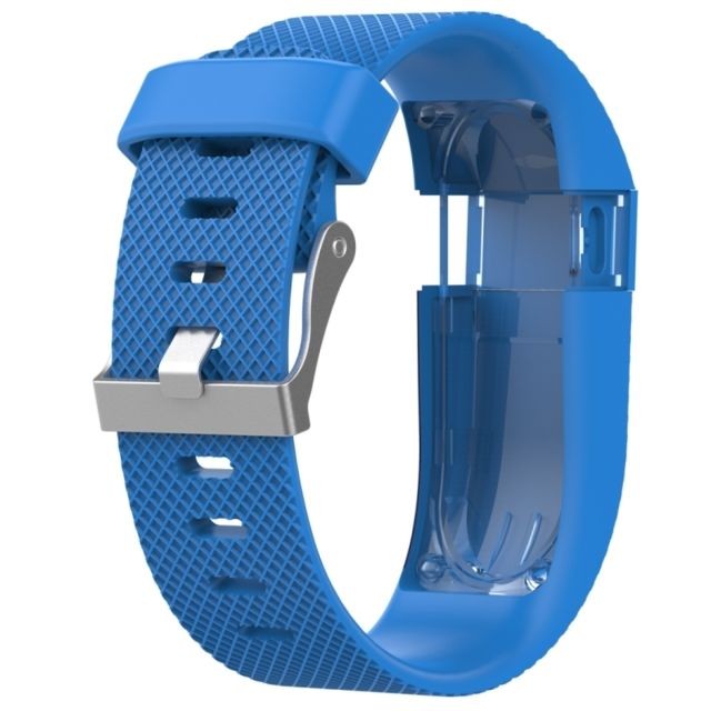 Bracelet connecté Wewoo Bracelet pour montre connectée Dragonne réglable de couleur unie FITBIT Charge / HR bleu ciel