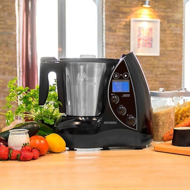 Cecotec - robot de cuisine multifonctions de 3,3L avec écran LCD gris noir - Robot cuiseur