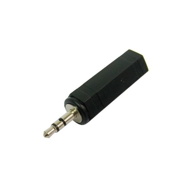 Wewoo Adaptateur Audio noir pour prise jack stéréo de Jack 3,5 mm à 6,35 mm de d'adaptateur
