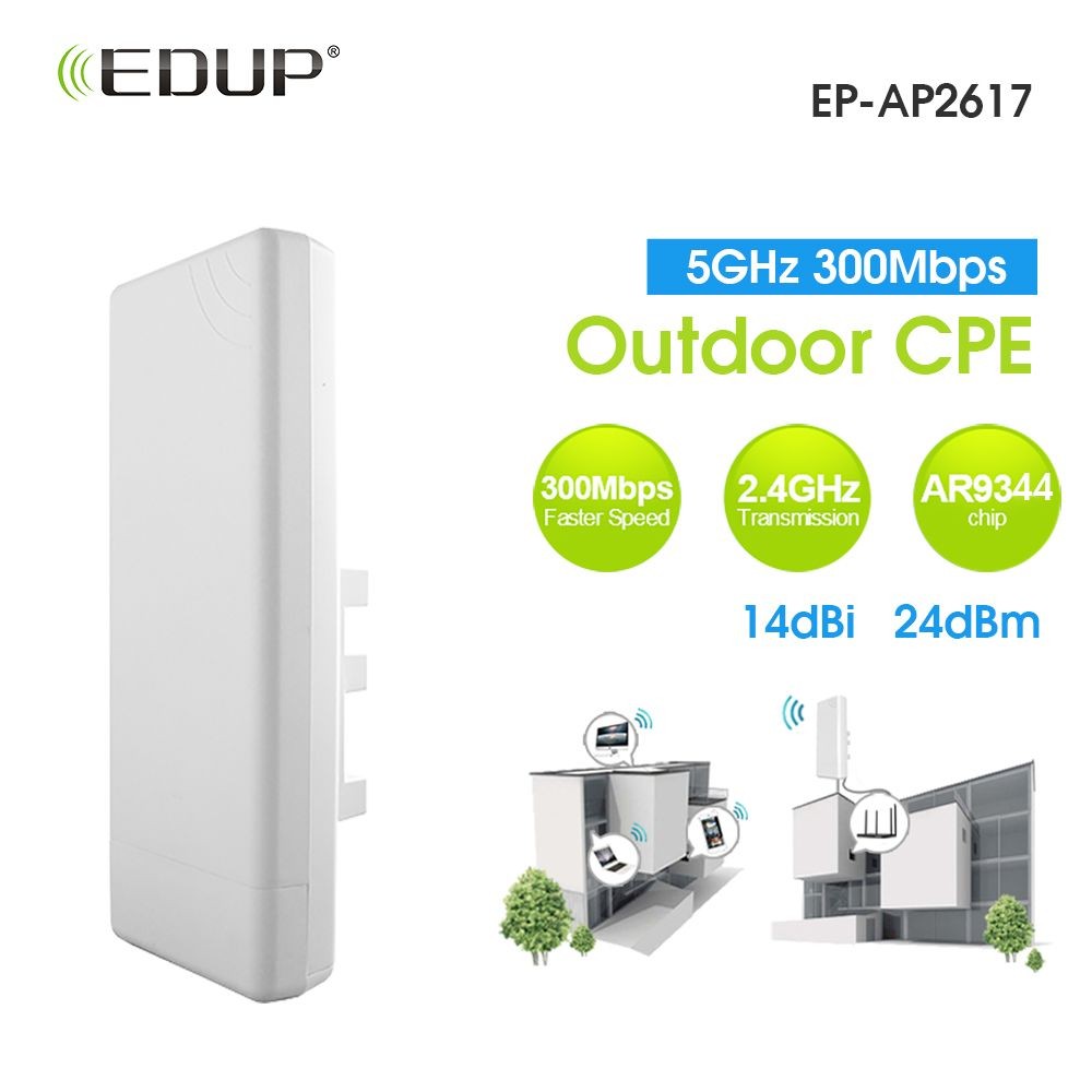 marque generique EDUP EP - CPE2617 300Mbps sans fil 2,4 GHz extérieur CPE Wireless Bridge AP