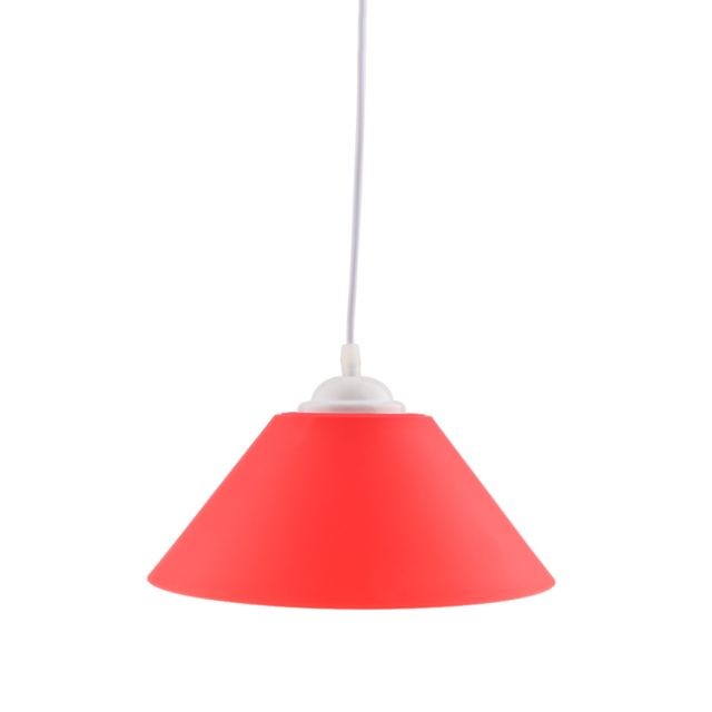 marque generique Cadran moderne en forme de plafonnier lampe lampe lustre rouge