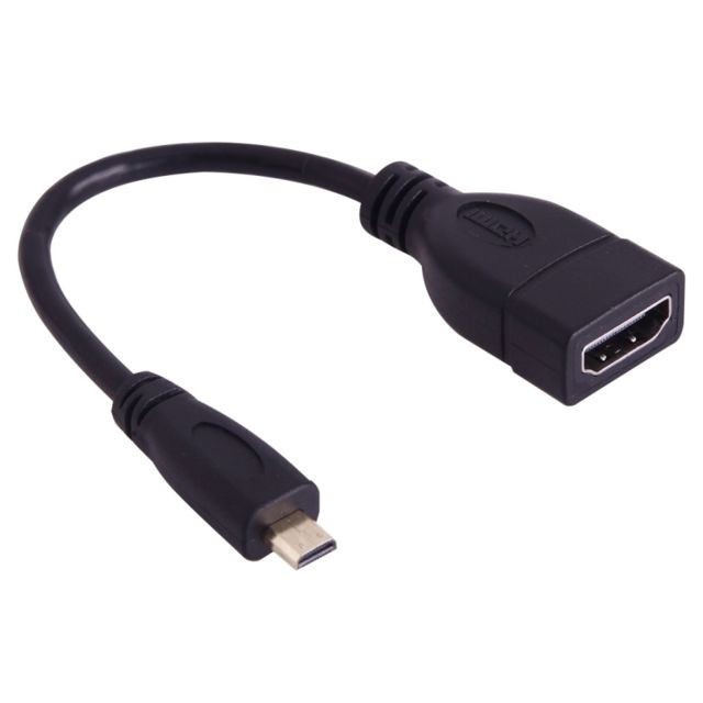 Wewoo - Câble Micro HDMI mâle à HDMI adaptateur femelle, longueur: 17cm - Câble HDMI