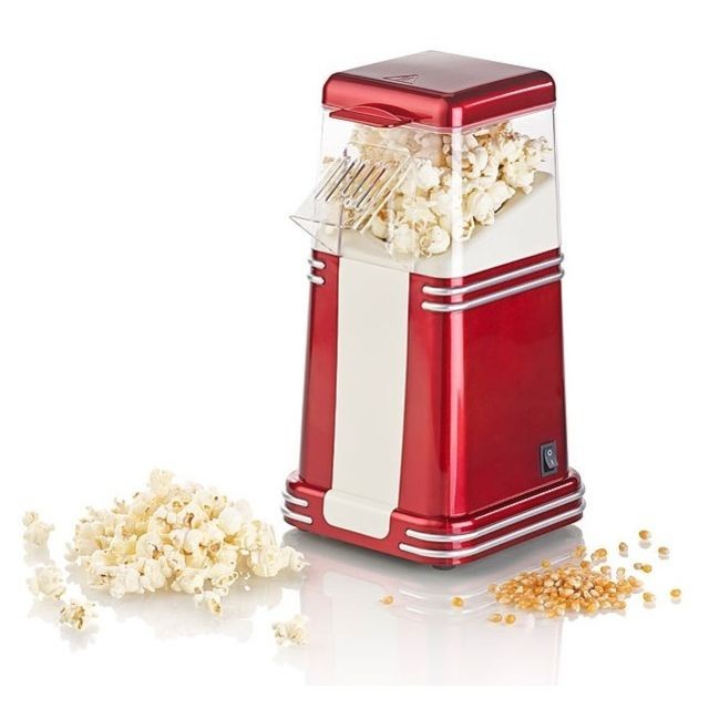 Rosenstein & Sohne - Machine à pop-corn à air chaud design rétro - Machine à pop corn Cuisson festive