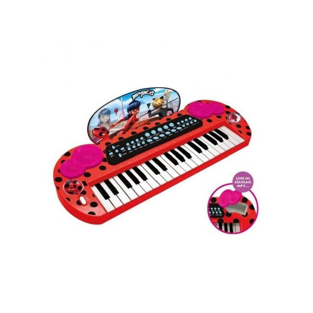 Disney - MIRACULOUS/LADYBAG Piano électronique - 8 rythmes - 8 instruments - a piles Disney  - Jeux & Jouets