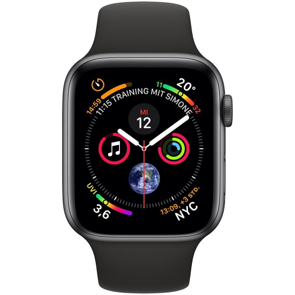 Apple Watch Apple Watch Series 4 - 44mm - GPS - Alu Gris Sidéral / Bracelet Sport Noir