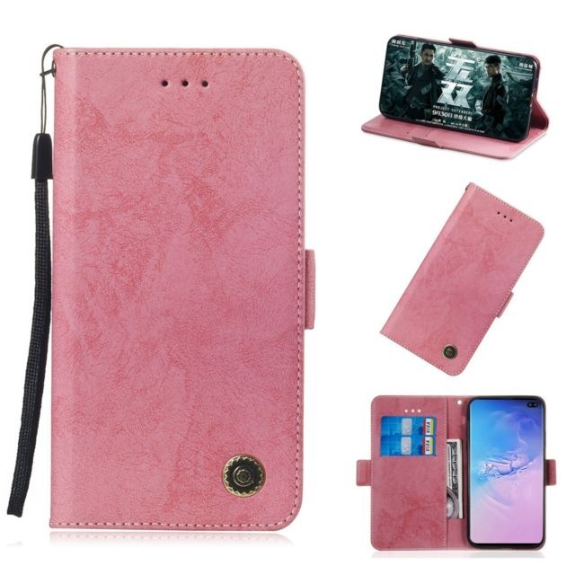 Wewoo - Housse Étui Coque Etui en cuir multifonctionnel avec rabat horizontal fente pour carte et support Galaxy S10e rose Wewoo  - Accessoire Smartphone