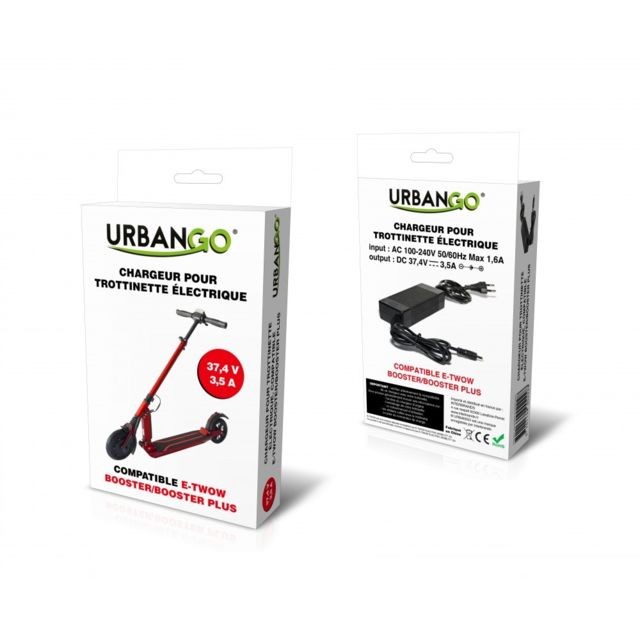 Urbango - Chargeur Pour Trottinette Electrique Compatible E-twow Booster et Booster Plus (ATTENTION l'embout de 8mm) - Accessoires Mobilité électrique