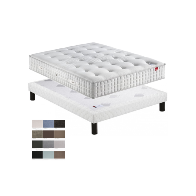 Epeda - Ensemble Matelas Epeda PARURE 2 Ressorts Multi-Actif Confort Ferme 160x210 avec 2 sommiers - Literie Epeda