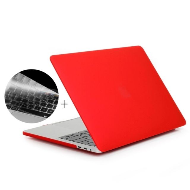 Wewoo - Housse Étui rouge pour 2016 MacBook Pro 15,4 pouces avec barre tactile A1707 2 en 1 Coque de protection en plastique dur givré + Europe Version Ultra-mince TPU Protecteur de clavier Wewoo - Claviers pour tablette Accessoires et consommables