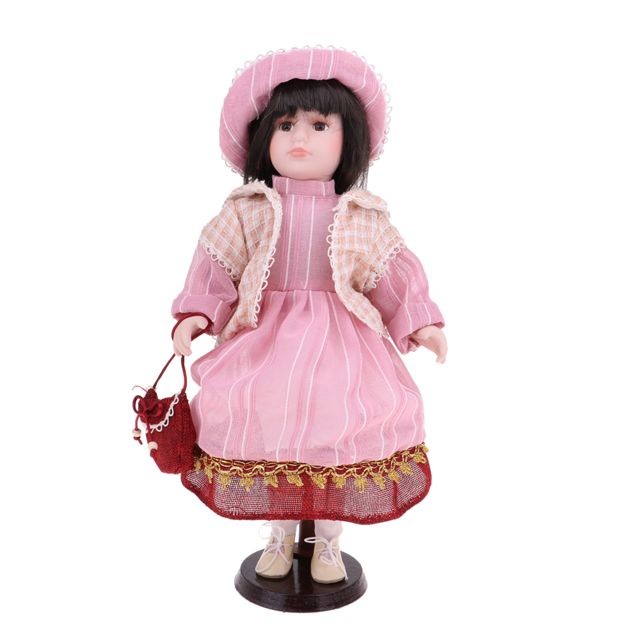 marque generique - vintage 40cm poupée de porcelaine victorienne élégante objets de collection décoration de la maison marque generique  - Poupées & Poupons