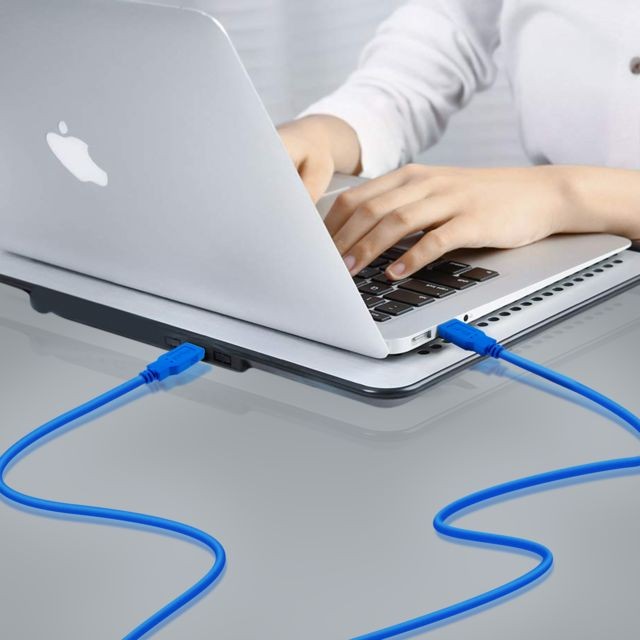 Câble USB Câble USB 3.0 Type A vers mâle Transfert SuperSpeed 1.5m LinQ Bleu