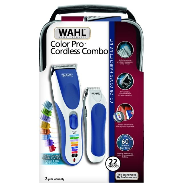 Wahl WALH 5545-2416 - Tondeuse nez oreilles sourcils 3 en 1 - 3 tetes- Lames lavables pour un nettoyage facile - Guide de coupe - Bla