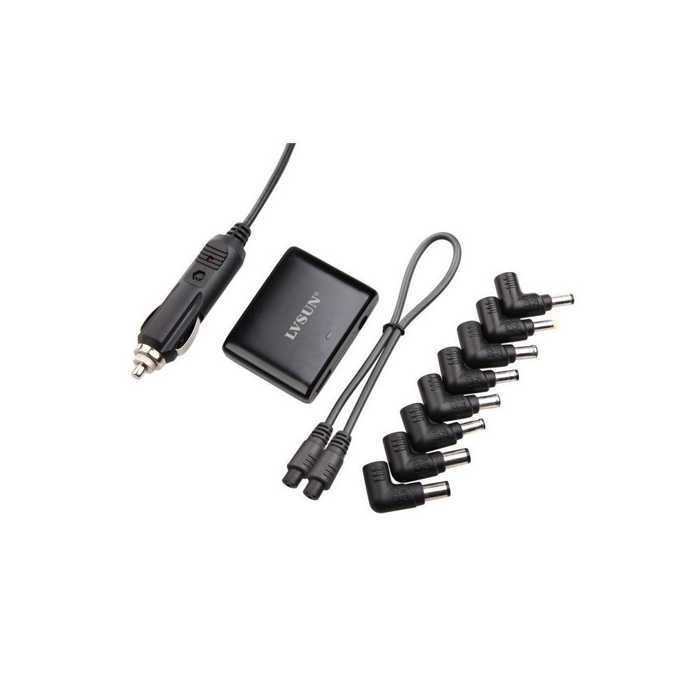 Lvsun Adaptateur Universel Ultra-Mince 90 Watts avec Afficheur LCD et Sortie USB pour Allume-Cigare