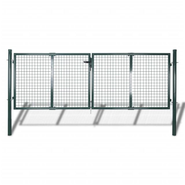 Uco - UCO Portail de clôture Acier 306x175 cm Vert - Menuiserie
