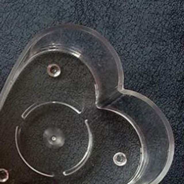 Bougies Bougie En Plastique Transparent Vide Faisant Des Conteneurs En Forme De Coeur Porte-moule 20pcs