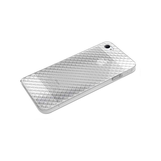 Blueway - Coque semi-rigide transparente finition croisillons pour iPhone 5/5S - Blueway
