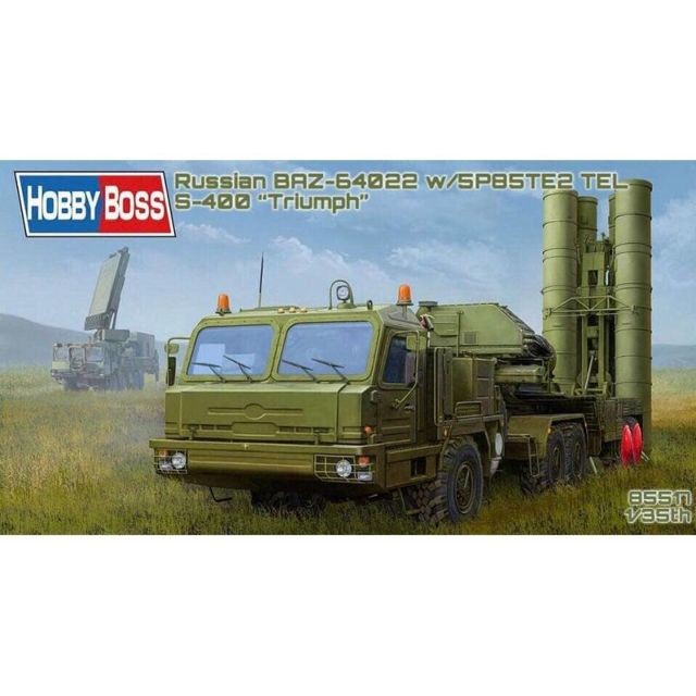 Hobby Boss - Maquette Camion Russian Baz-64022 With 5p85te2 Tel S-400 Hobby Boss - Camions