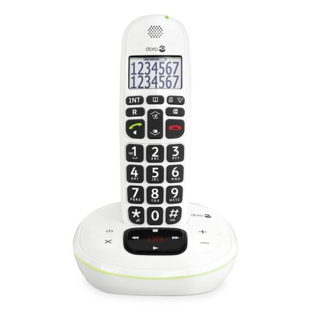 Doro - Téléphone sans fil Doro PhoneEasy® 115 avec répondeur - Blanc - Téléphone fixe Pack reprise