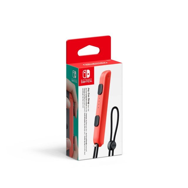 Nintendo - Dragonne Joy-Con rouge néon - Manettes Switch