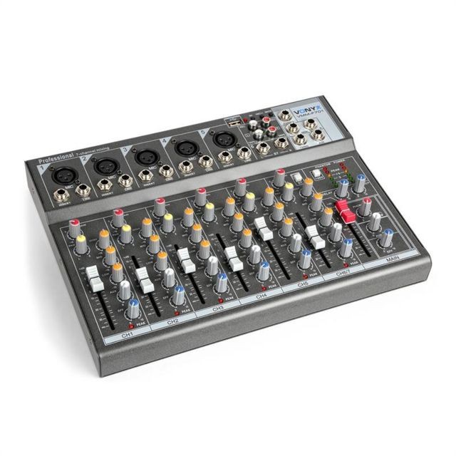 Vonyx - Vonyx VMM-F701 Table de mixage à 7 canaux 5 entrées micro Interface audio USB Vonyx - Equipement DJ