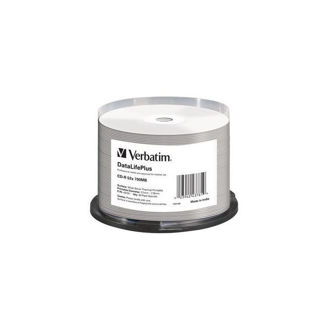 Verbatim - Verbatim DataLifePlus CD-R 700 Mo 50 pièce(s) Verbatim  - CD et DVD Vierge